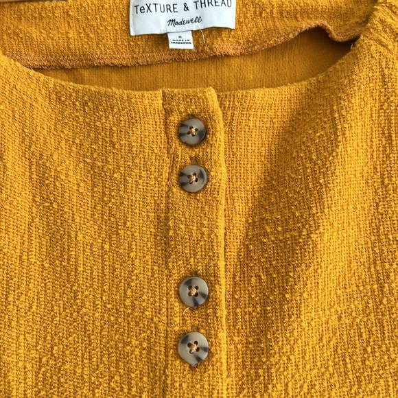 Madewell Texture & Thread Cotton Cap-Sleeve DressTungsten Glow Size S - Picture 11 of 12